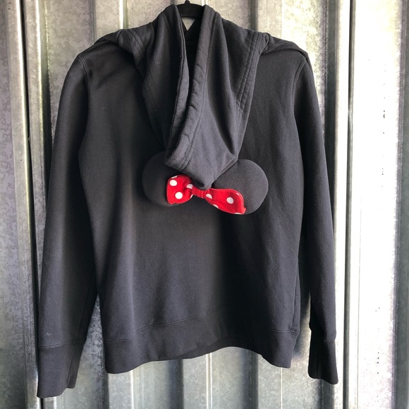 Minnie Mouse Pullover Hoodie With Ears Sz M - Picture 2 of 4